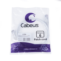 Cabeus PC-UTP-RJ45-Cat.6-1m-WH-LSZH Патч-корд U/UTP, категория 6, 2xRJ45/8p8c, неэкранированный, белый, LSZH, 1м