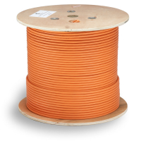Cabeus UTP-4P-Cat.6a-SOLID-LSZH-OR-100 Кабель витая пара UTP (U/UTP), категория 6A, 4 пары (23 AWG), одножильный, LSZH нг(А)-HF, оранжевый (100 м)