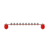 Cabeus CGB-ГЗШ-6.50-10 Главная шина заземления медная (CGB-ГЗШ) 6х50 мм, 10 подключений, 455 мм, ток 955 А