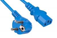 Cabeus PC-186-VDE-1.8M-BL Кабель питания компьютера (Schuko+C13) (3x0.75), синий, 1.8м