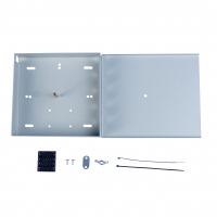 Cabeus FO-WL-4FC/ST Кросс Распределительный Настенный Микро (с крышкой) до 4 портов FC/ST (с ложементом+сплошная панель наружная) серый RAL 7035