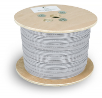 Cabeus UTP-1P-Cat.5e-PATCH Кабель витая пара (UTP), категория 5e, 1 пара (26 AWG), многожильный (patсh), PVC нг(А)-LS, серый (500 м)