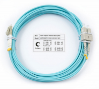 Cabeus FOP-50-LC-SC-5m Шнур оптический duplex LC-SC 50/125 mm OM3 5м LSZH