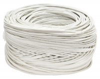 Cabeus UTP-4P-Cat.5e-SOLID-WH Кабель витая пара UTP (U/UTP), категория 5e, 4 пары (24 AWG), одножильный, PVC нг(А)-LS, белый