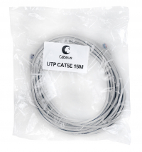 Cabeus PC-UTP-RJ45-Cat.5e-15m Патч-корд U/UTP, категория 5е, 2xRJ45/8p8c, неэкранированный, серый, PVC, 15м