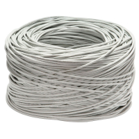 Cabeus UTP-1P-Cat.5e-SOLID- Кабель витая пара (UTP), категория 5e, 1 пара (24 AWG), одножильный (solid), PVC нг(А)-LS, серый