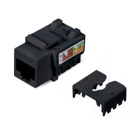 Cabeus KJ-RJ45-Cat.6-90-BK Вставка Keystone Jack RJ-45, категория 6, заделка тип 110, черная