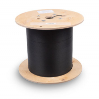 Cabeus FTTH-9-01-1-LSZH-IN/OUT-40 Кабель волоконно-оптический 9/125 одномодовый, 1 волокно, усилен двумя стеклопрутками, FTTH (fiber to the home), внутренний/внешний, (-40C ~ +60), LSZH, черный