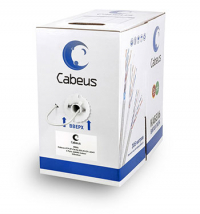 Cabeus UTP-4P-Cat.5e-SOLID-GY-LIGHT Кабель витая пара UTP (U/UTP), категория 5e, 4 пары 0,48мм (24 AWG), одножильный, PVC нг(А)-LS, серый (305 м)