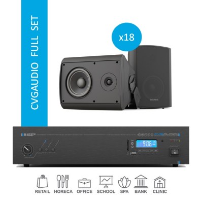 CVGaudio FULL SET/BL/450 Комплект звукового оборудования для озвучивания помещений площадью до 450 м2