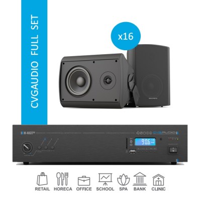 CVGaudio FULL SET/BL/400 Комплект звукового оборудования для озвучивания помещений площадью до 400 м2