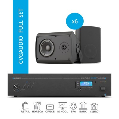 CVGaudio FULL SET/BL/150 Комплект звукового оборудования для озвучивания помещений площадью до 150 м2