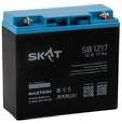 SKAT SB 1217 АКБ
свинцово-кислотная тип AGM 12V 17Ач Iзар.5,1А, клеммы под болт М5