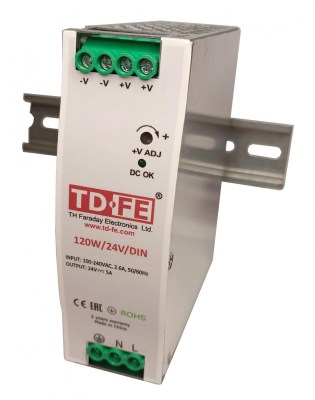 Faraday 120W/24V/DIN Блок питания на DIN рейку