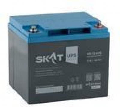 SKAT SB 1240S АКБ
свинцово-кислотная тип AGM 12V 40Ач Iзар.12.6А, клеммы под болт М6