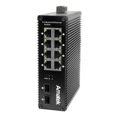 Amatek AN-SXG10P8A - промышленный 10-портовый гигабитный коммутатор с PoE до 240Вт