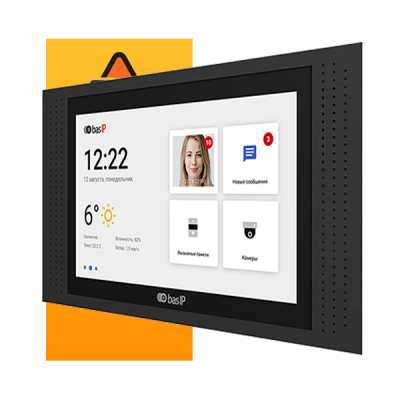 Bas IP IP-видеодомофон AT-07L (ЧЕРНЫЙ) монитор с подключением к подъездному домофону