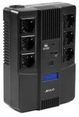 SKAT-UPS 800-AID-IN-1x9 ИБП 220В 480Вт
дисплей 1АКБ 9Ач внутр. меандр. стаб-я напр-я. 6 вых