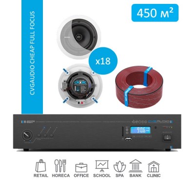 CVGaudio CHEAP FULL FOCUS/W/450 Комплект звукового оборудования для качественного озвучивания помещений площадью до 450 м2