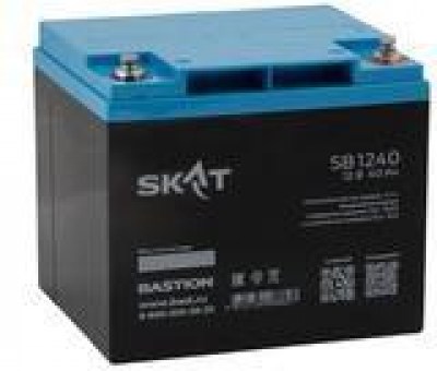 SKAT SB 1240 АКБ
свинцово-кислотная тип AGM 12V 40Ач Iзар.12А, клеммы под болт М6