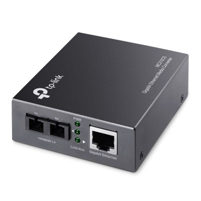 TP-Link MC210CS – Одномодовый гигабитный оптический медиаконвертер с разъёмом SC