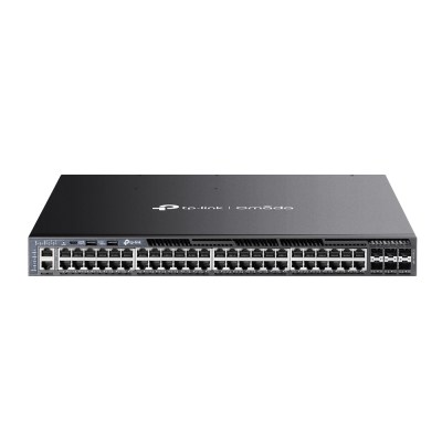 TP-Link SG6654XHP – Стекируемый управляемый коммутатор 3‑го уровня Omada с 48 гигабитными портами PoE+ и 6 портами SFP+