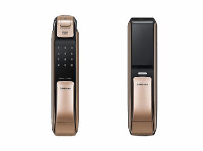 Samsung SHP-DP728 Gold (двухригельная врезная часть) пуш-пулл умный замок