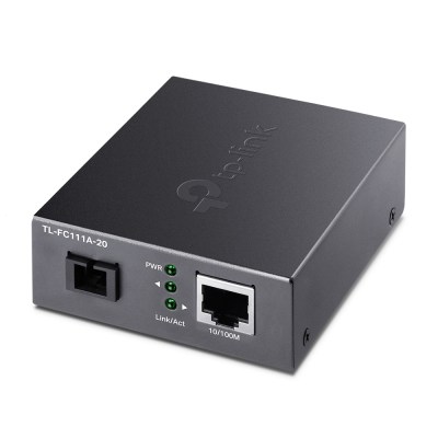 TP-Link TL-FC111A-20 – Одномодовый двунаправленный оптический медиаконвертер WDM с разъёмом SC 100 Мбит/с