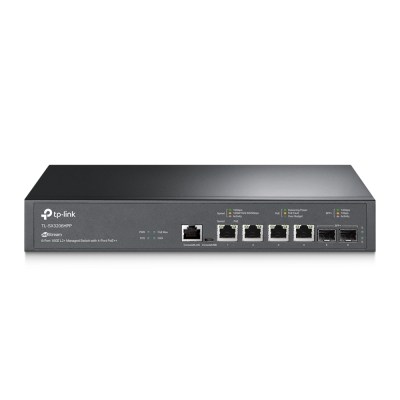 TP-Link TL-SX3206HPP – JetStream 6-портовый управляемый коммутатор с 4 портами PoE++ 10GBase-T и 2 слотами SFP+ 10GE уровня 2+