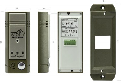 БВД-403CPL Блок вызова VIZIT